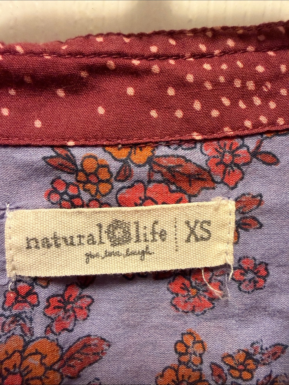 NATURAL LIFE Multicolor Patchwork Button-Down Shirt - Picture 3 of 4